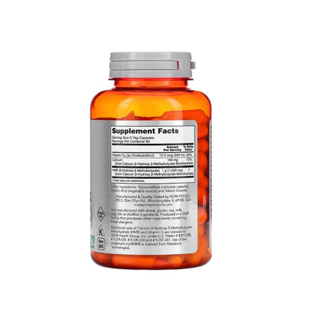 HMB, 500mg - 120 vcaps - NOW FOODS