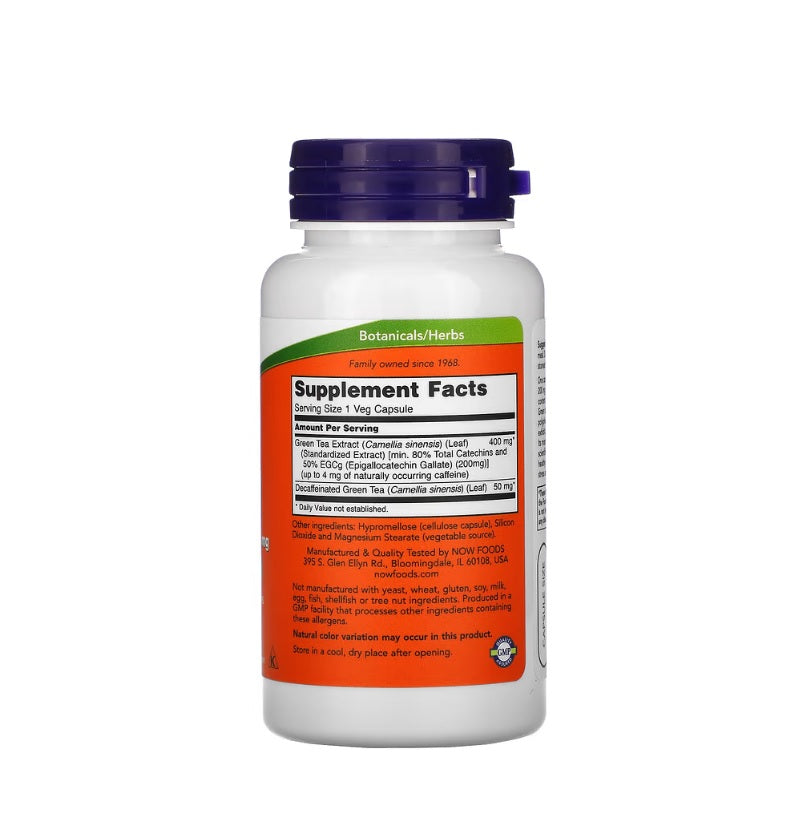 EGCg Green Tea Extract, 400mg - 90 vcaps - Now Foods