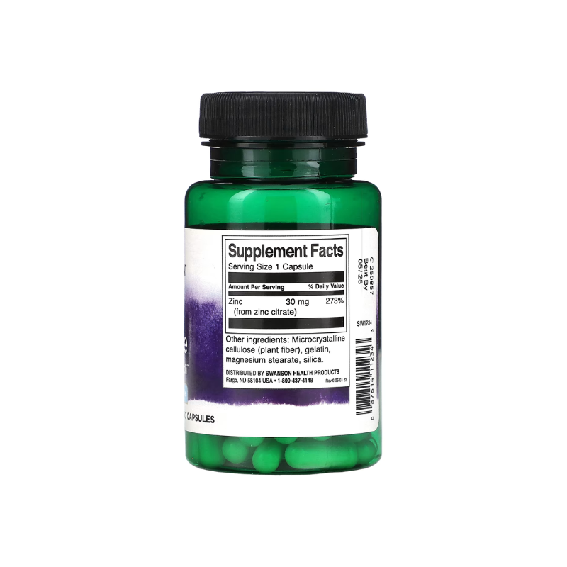 Zinc Citrate, 30mg - 60 caps - Swanson