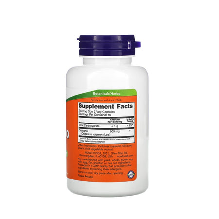 Oregano, 450mg - 100 vcaps - NOW Foods