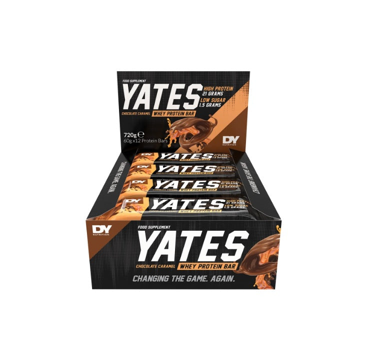 Yates Protein Bar, Chocolate Caramel - 12 x 60g - Dorian Yates