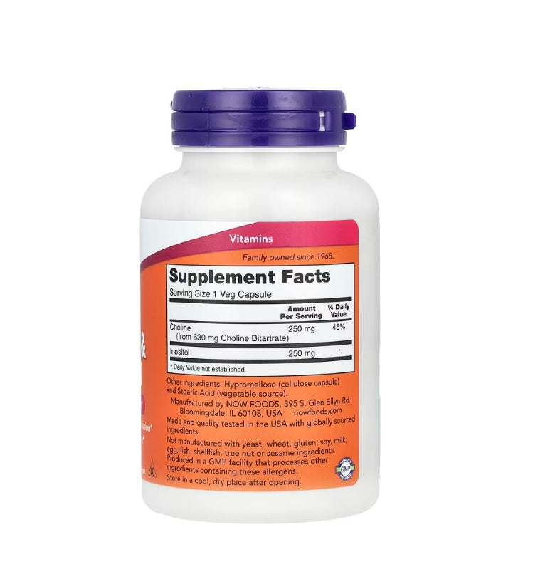 Choline and Inositol, 500mg - 100 caps - Now Foods