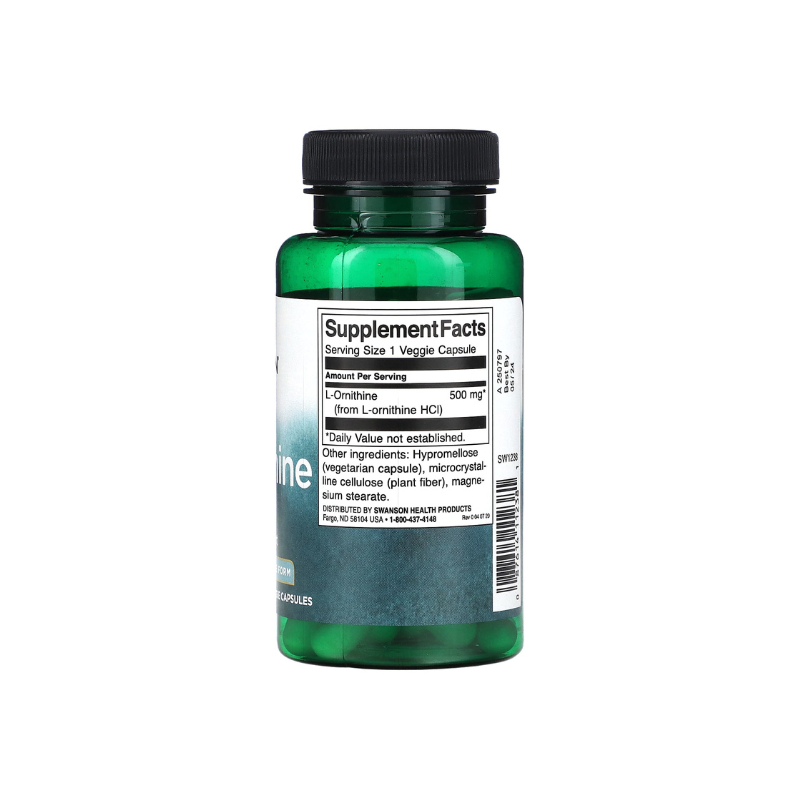 L-Ornithine Amino Acid, 500mg - 60 vcaps - Swanson