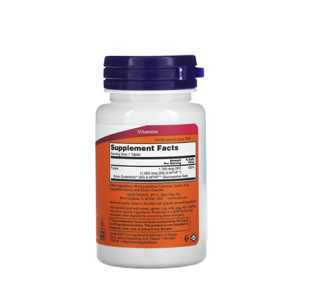 Methyl Folate, 1000mcg - 90 tablets - NOW Foods