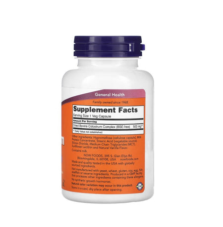 Colostrum, 500mg - 120 vcaps - Now Foods