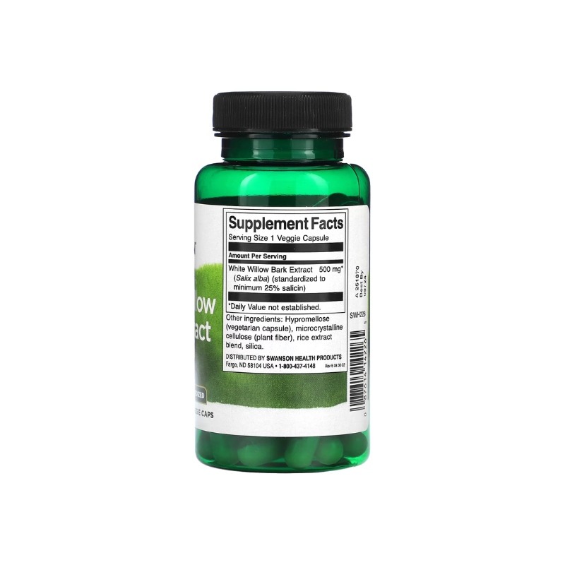 White Willow Bark Extract, 500mg - 60 vcaps - Swanson