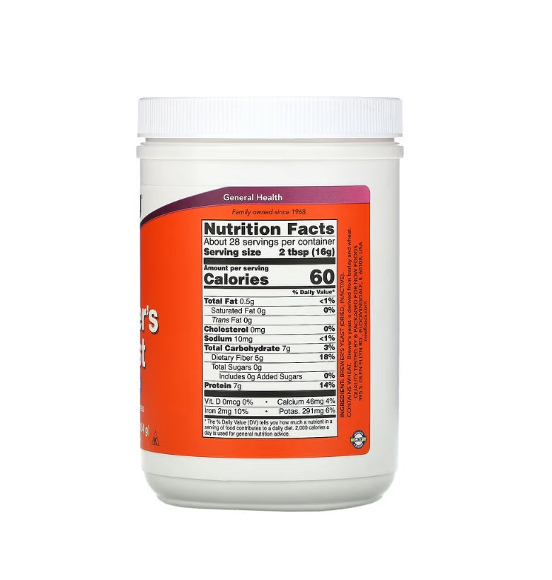 Brewer's Yeast, Powder - 454 grams - NOW Foods