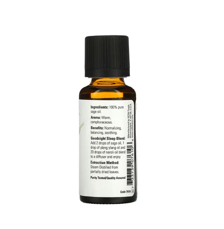 Essential Oil, Sage Oil - 30 ml. - Now Foods