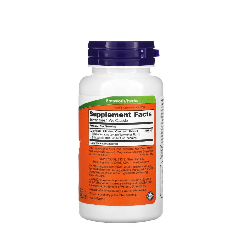 CurcuBrain, 400mg - 50 vcaps - Now Foods