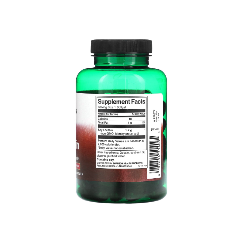 Lecithin Non-GMO, 1200mg - 90 softgels - Swanson