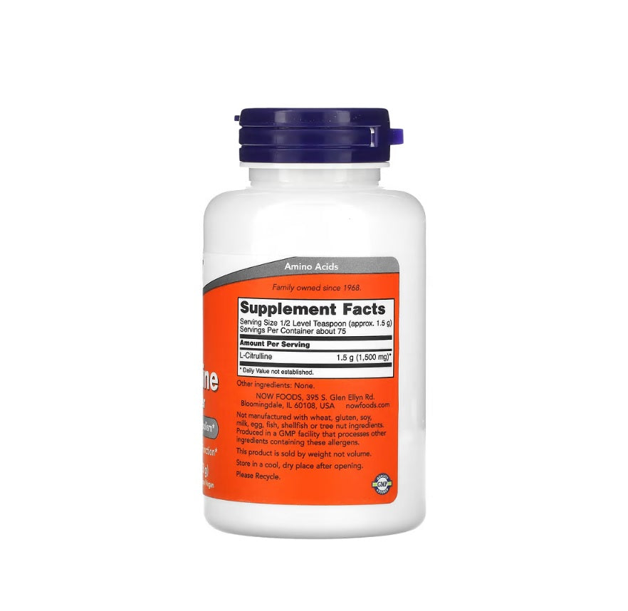 L-Citrulline, Pure Powder - 113 grams&nbsp;- NOW Foods