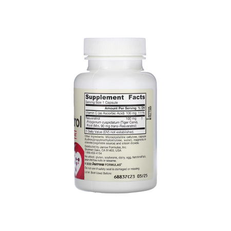 Resveratrol, 100mg - 60 vcaps - Jarrow Formulas