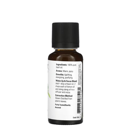 Essential Oil, Basil Oil - 30 ml. - Now Foods