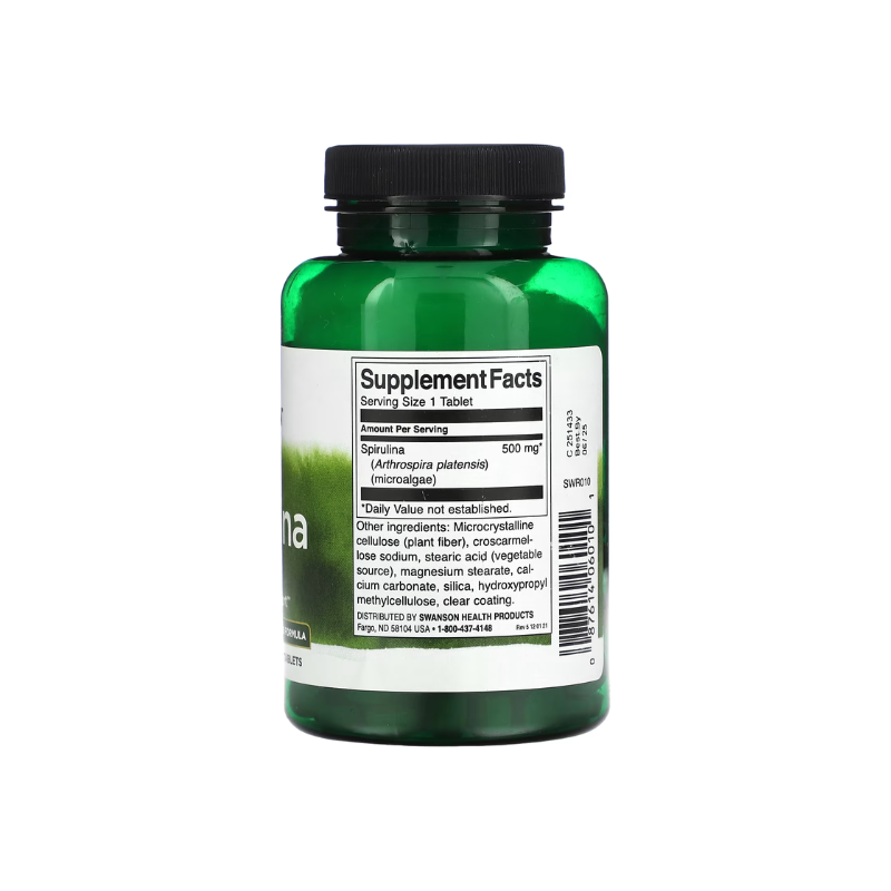 Spirulina, 500mg - 180 tablets