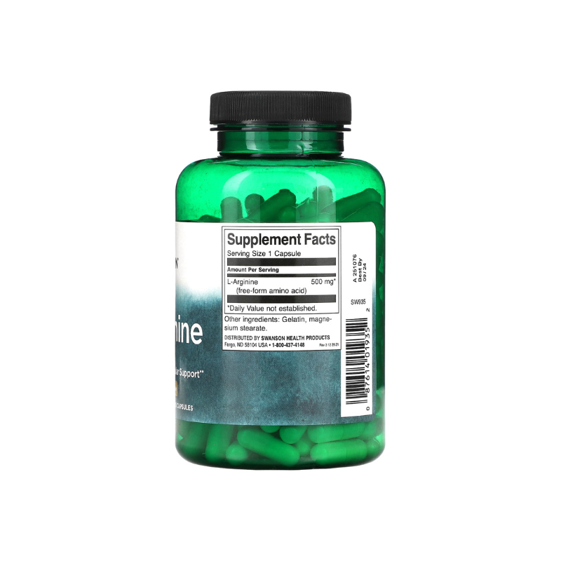 L-Arginine, 500mg - 200 caps - Swanson