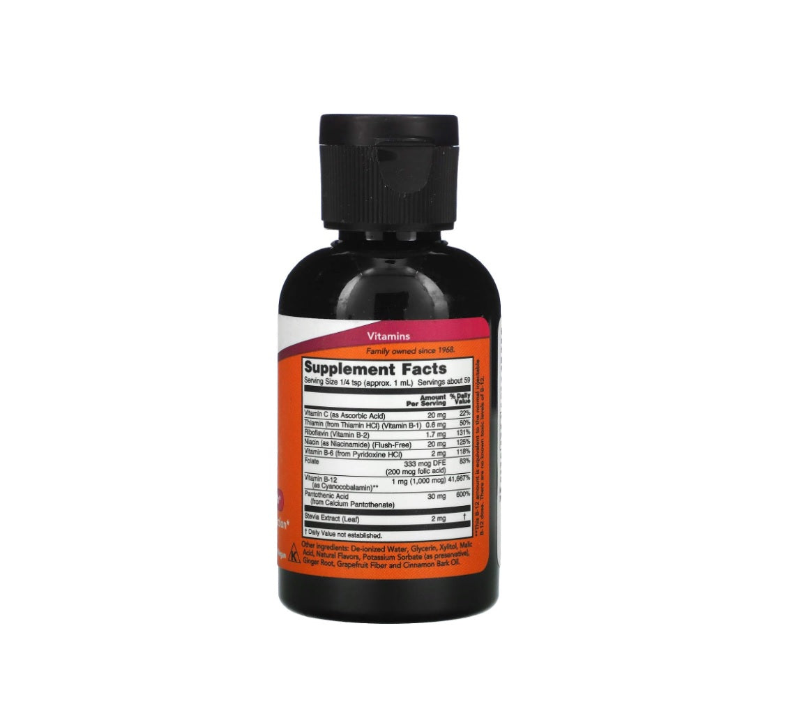 Vitamin B-12 Liquid B-Complex - 59 ml. - NOW Foods