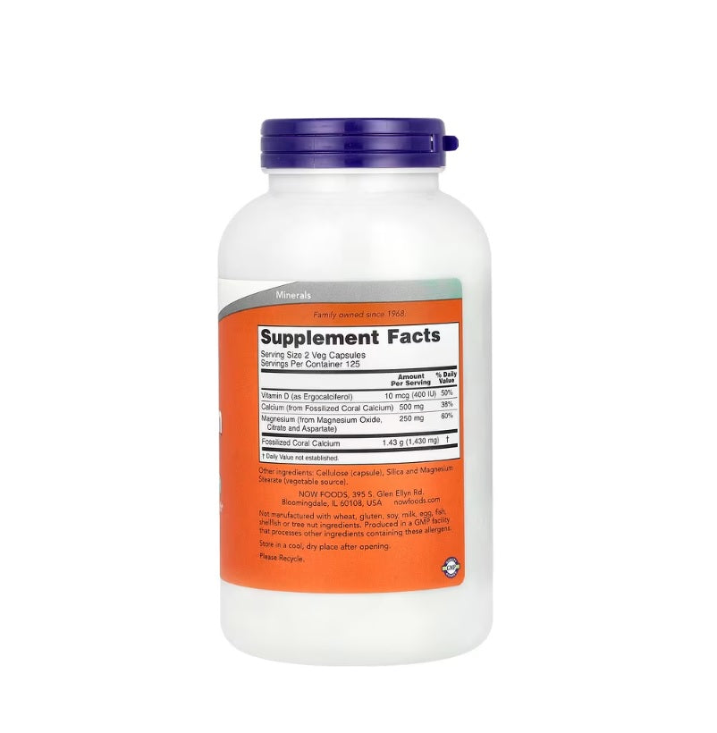 Coral Calcium Plus - 250 vcaps - Now Foods