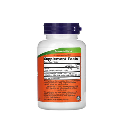 Garcinia, 1000mg - 120 tablets&nbsp;- NOW Foods