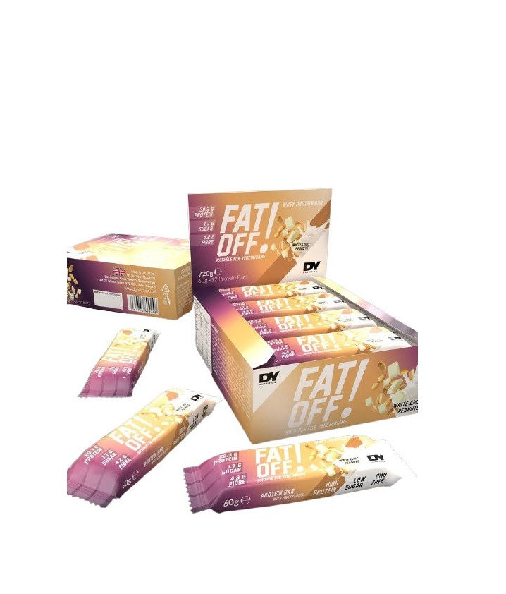 Fat Off! Whey Protein Bar, White Chocolate Peanuts - 12 x 60g - Dorian Yates