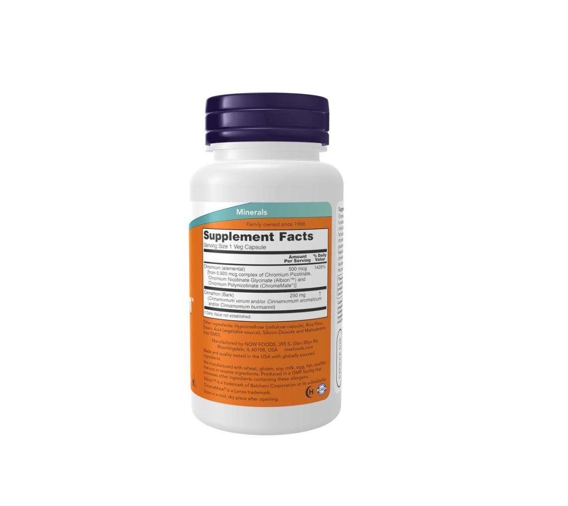 Tri-Chromium 500mcg - 90 vcaps - NOW Foods