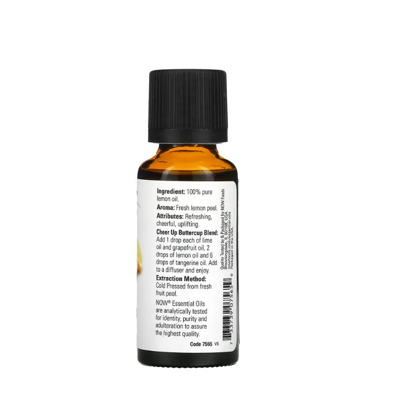 Essential Oil, Lemon Oil - 30 ml. - Now Foods