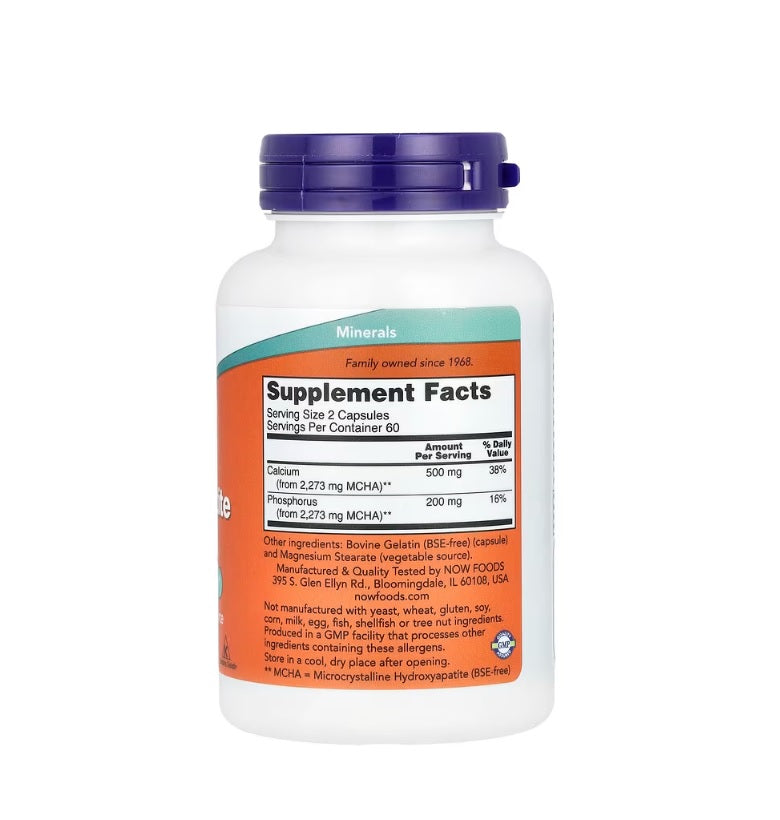 Calcium Hydroxyapatite - 120 caps - Now Foods