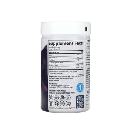Zinc Gummies, 30mg, Elderberry - 60 gummies - Trace Minerals