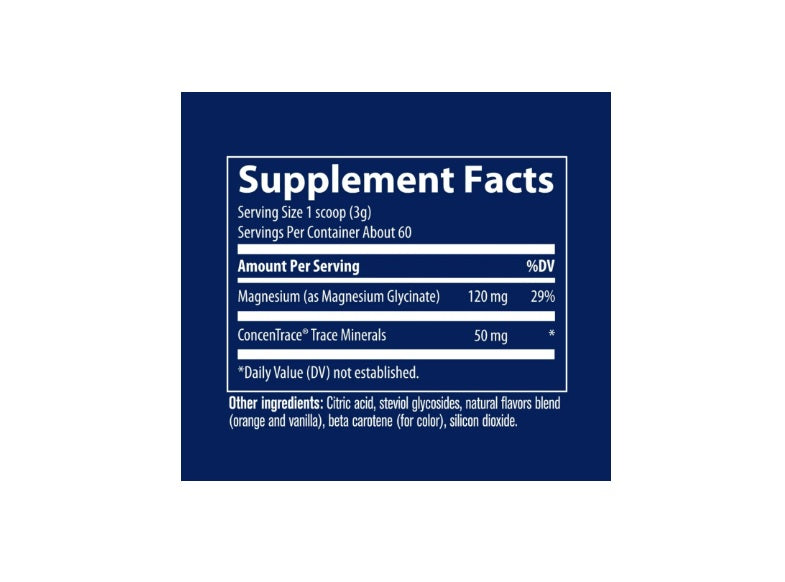 Magnesium Glycinate Powder, Orange Dream - 180 grams - Trace Minerals