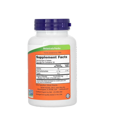 Chlorella, 500mg Organic - 200 tablets - Now Foods