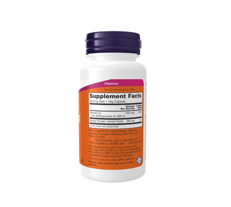 Vitamin K-2, 100mcg - 100 vcaps - NOW Foods