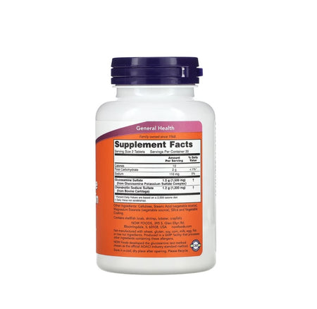 Glucosamine &amp; Chondroitin Extra Strength - 60 tablets - NOW Foods