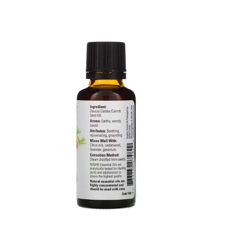 Essential Oil, Carrot Seed Oil - 30 ml. - Now Foods