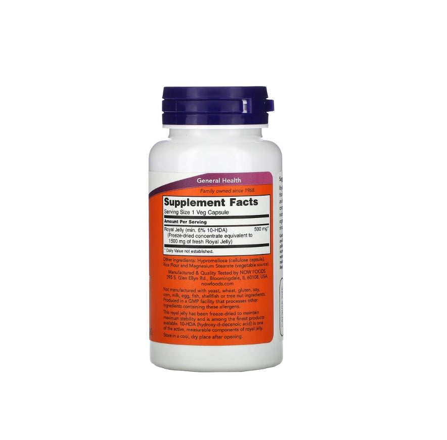 Royal Jelly, 1500mg Equivalency - 60 vcaps - Now Foods