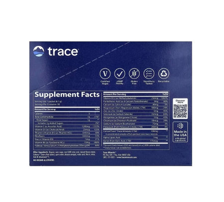 Electrolyte Stamina Power Pak, Cranberry - 30 packets - Trace Minerals