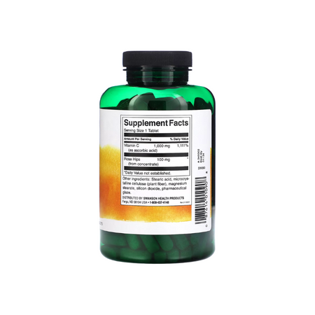 Vitamin C with Rose Hips, 1000mg - 250 tablets - Swanson