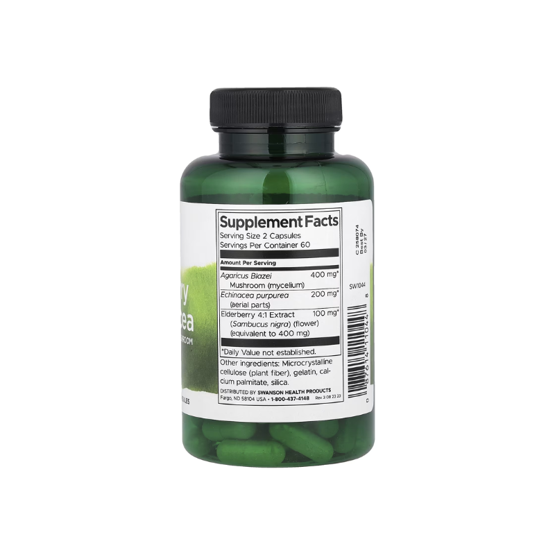 Elderberry/Agaricus/Echinacea (Immune Support) - 120 caps - Swanson