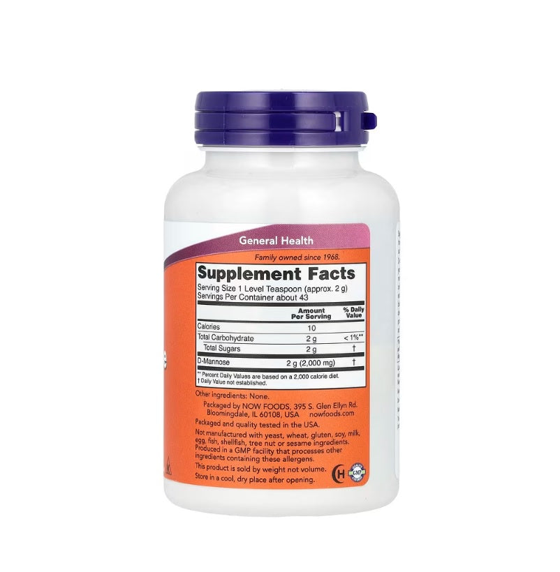 D-Mannose, Pure Powder - 170 grams - Now Foods