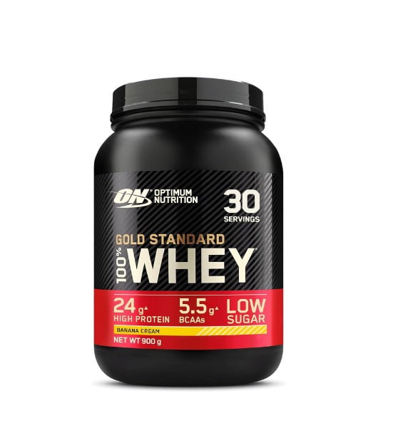 Gold Standard 100% Whey, Banana Cream - 908 grams - Optimum Nutrition