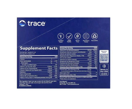 Electrolyte Stamina Power Pak, Acai Berry - 30 packets - Trace Minerals