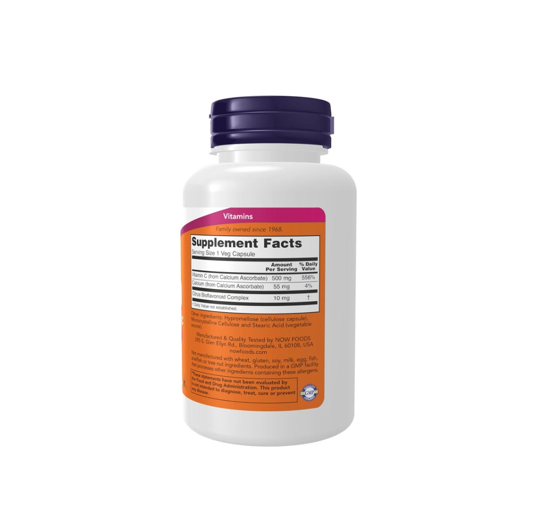 Vitamin C-500 Calcium Ascorbate-C - 100 caps - NOW Foods