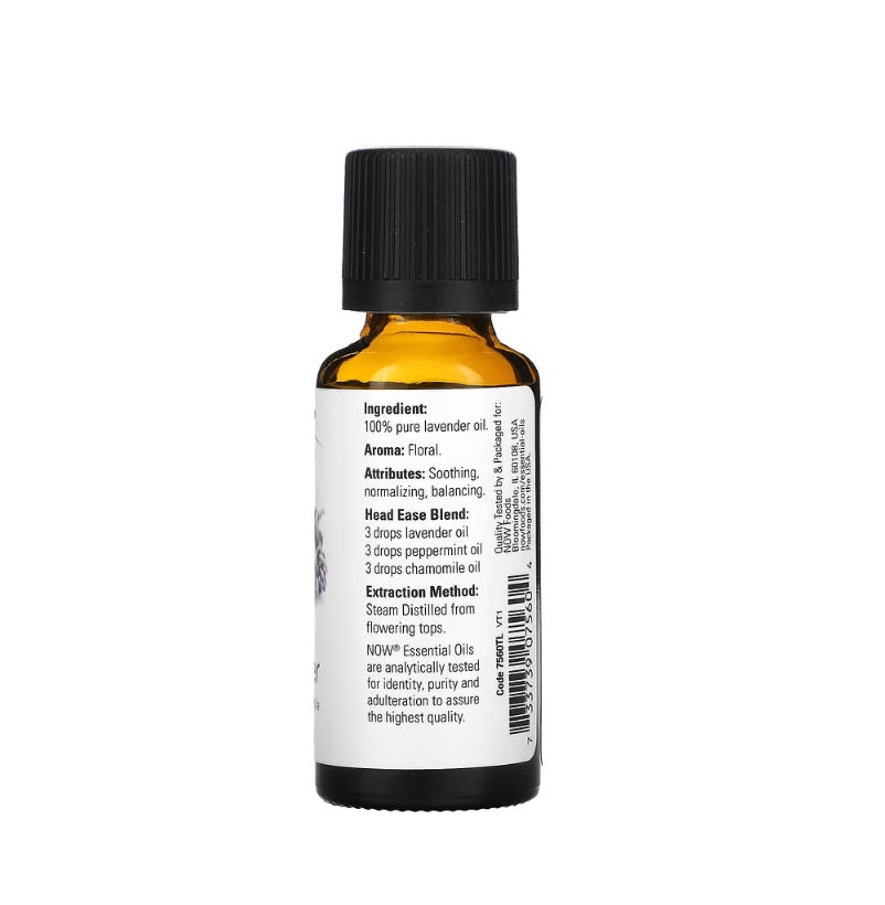 Essential Oil, Lavender Oil 100% Pure - 30 ml. - Now Foods