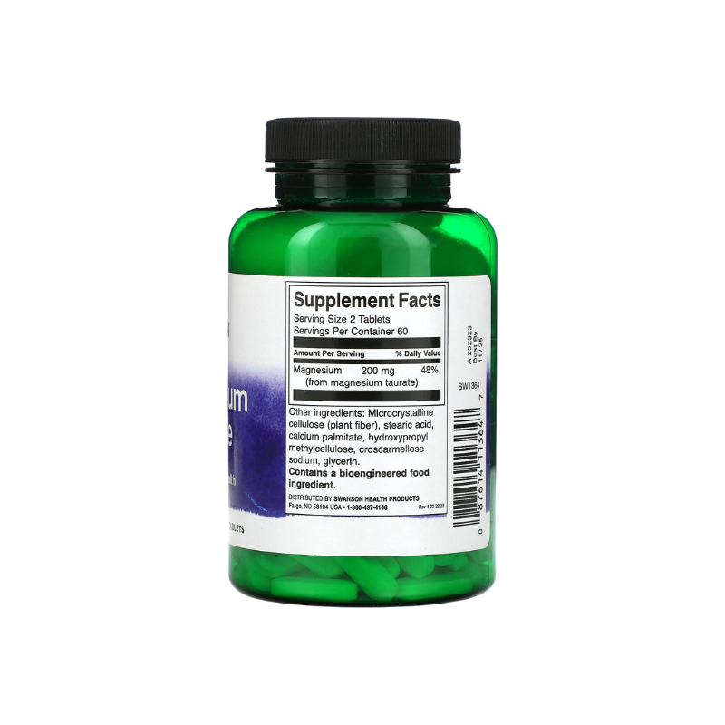 Magnesium Taurate, 100mg - 120 tablets - Swanson