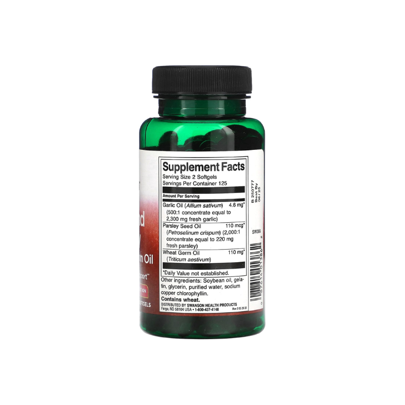 Garlic and Parsley with Wheat Germ Oil - 250 softgels - Swanson