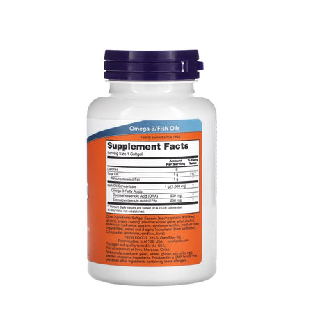 DHA-500, 500 DHA / 250 EPA - 90 softgels - Now Foods