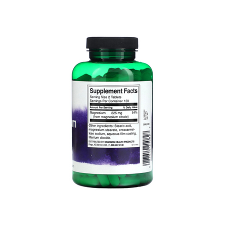 Magnesium Citrate, 225mg Super-Strength - 240 tablets - Swanson