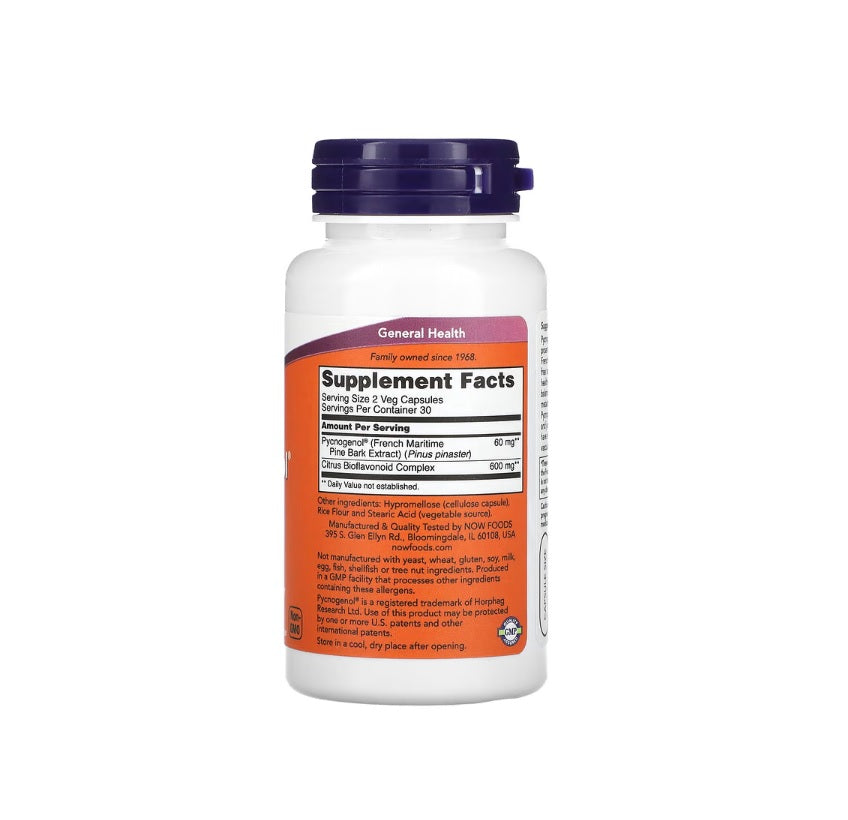 Pycnogenol, 30mg - 60 vcaps - NOW Foods