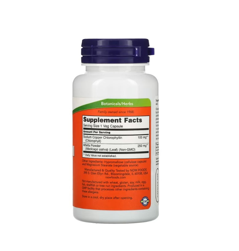 Chlorophyll, 100mg - 90 vcaps - Now Foods