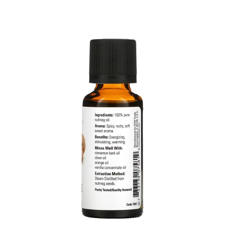 Essential Oil, Nutmeg Oil - 30 ml. - Now Foods