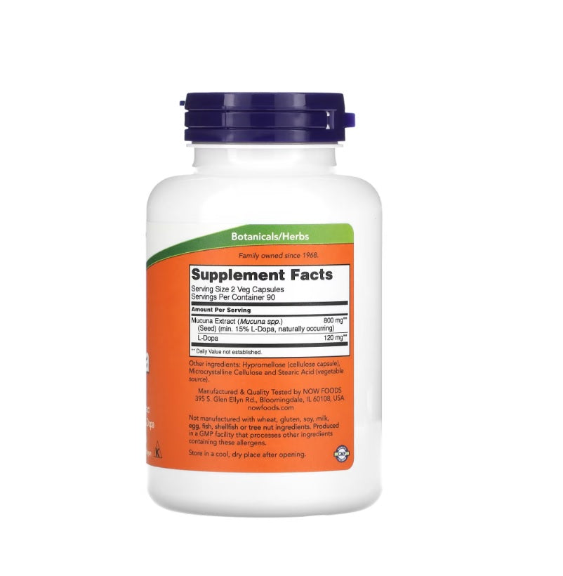 DOPA Mucuna - 180 vcaps - Now Foods