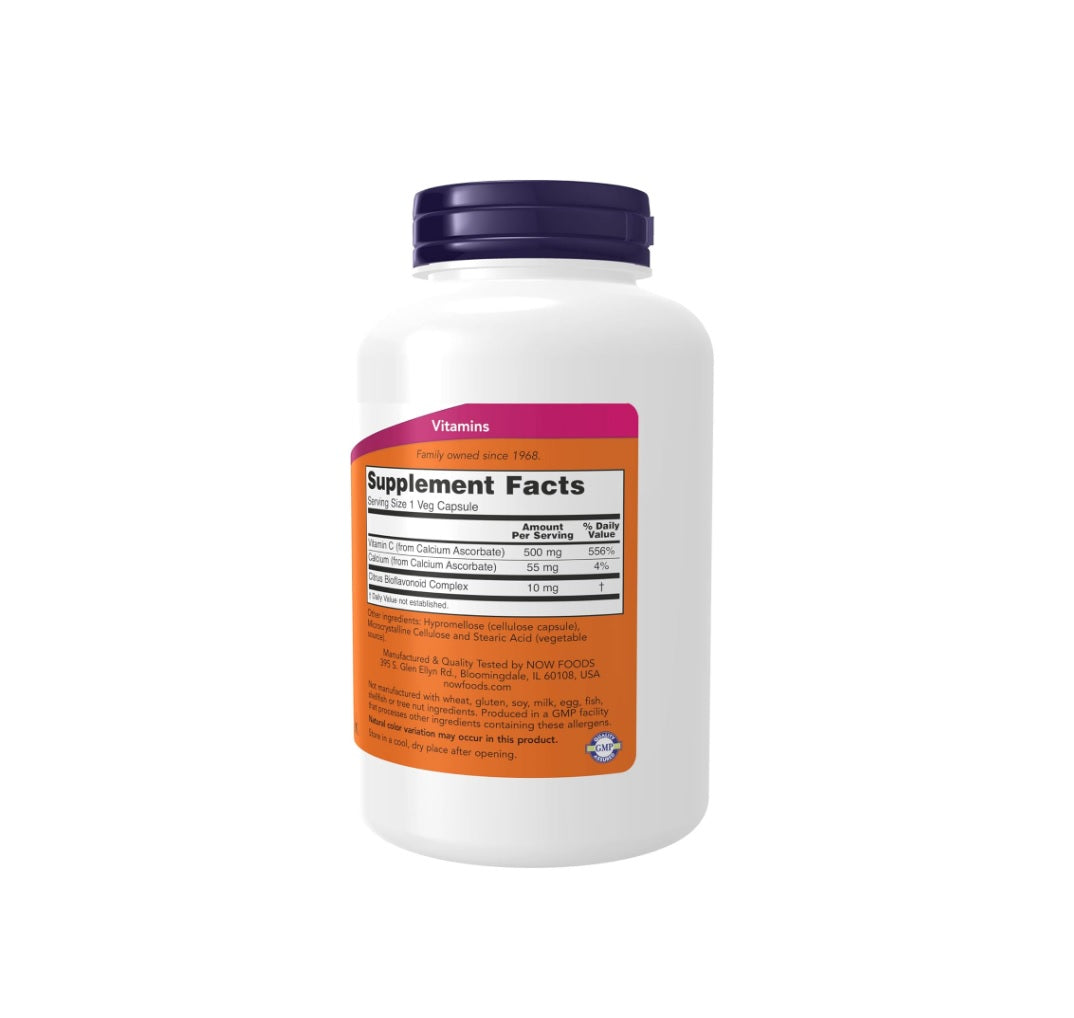 Vitamin C-500 Calcium Ascorbate-C - 250 caps - NOW Foods